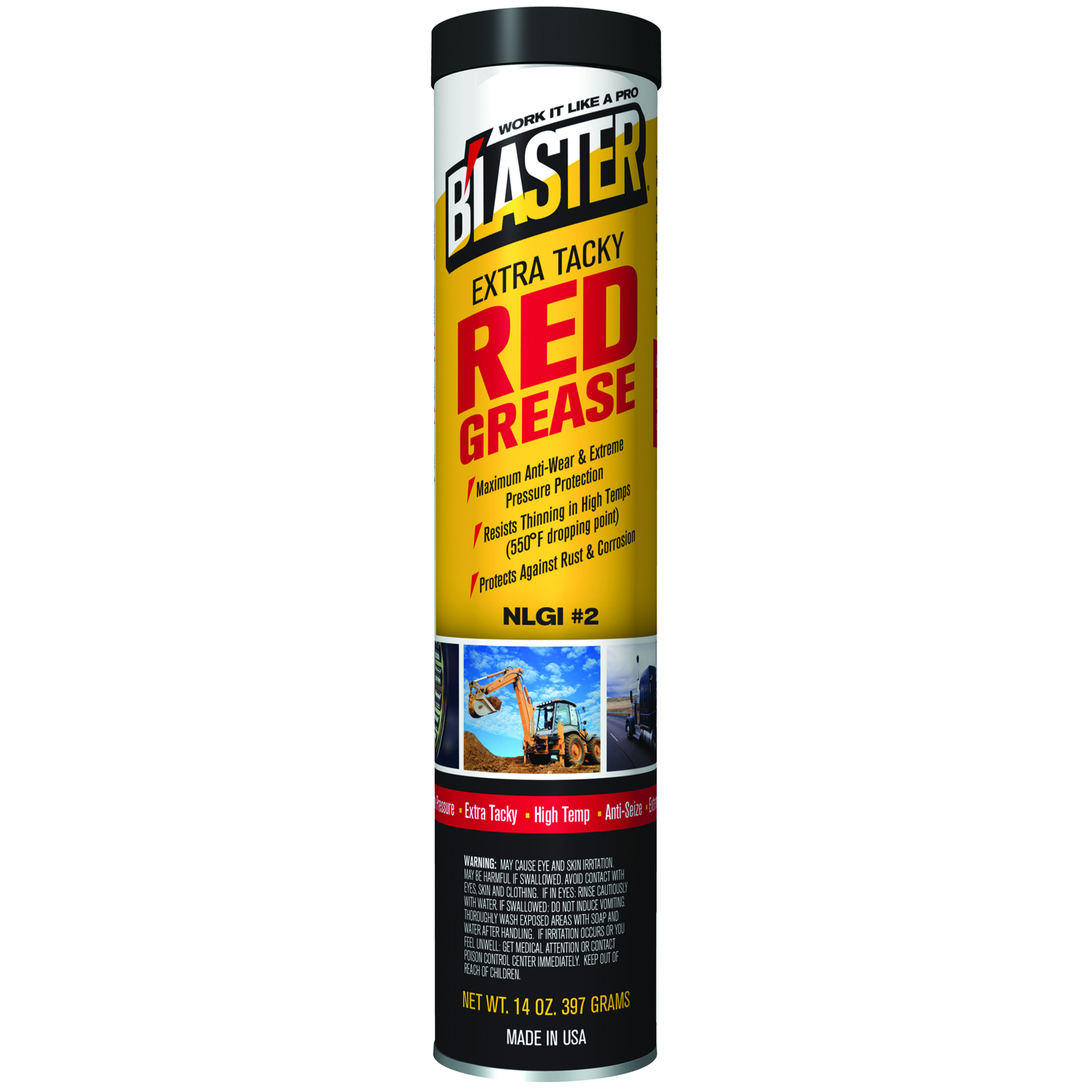 Blaster, Extra-Tacky Red Grease 14 oz., Included (qty.) 1 Fluid Ounces 14 fl, Model# GR-14C-HTR